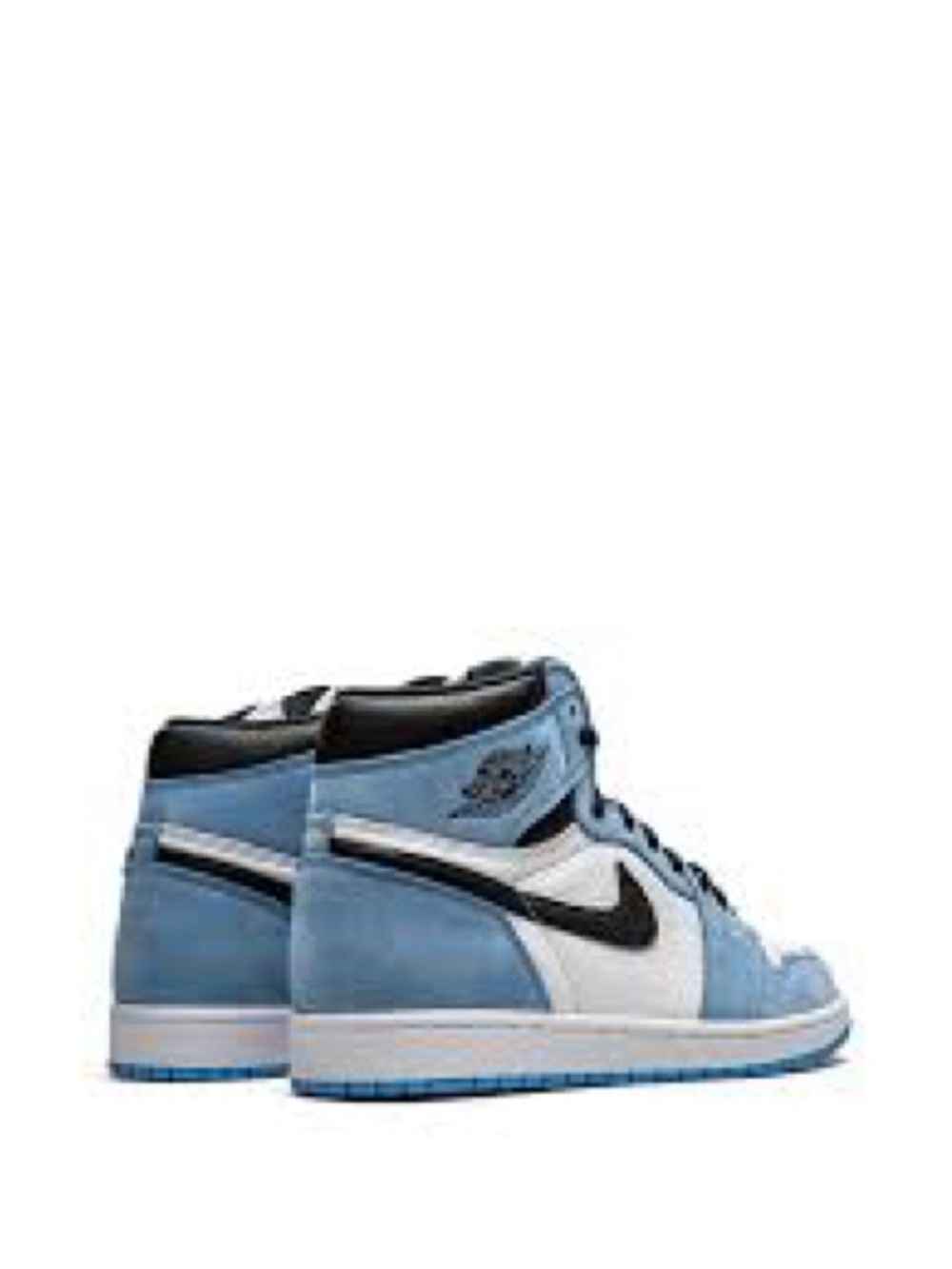Nike Air Jordan 1 High OG White and Light Blue with Black Swoosh